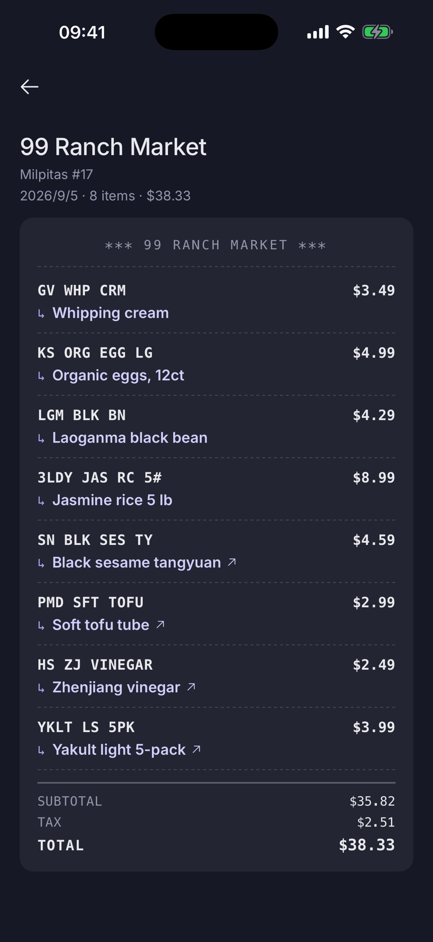 Drop a receipt-scan screenshot