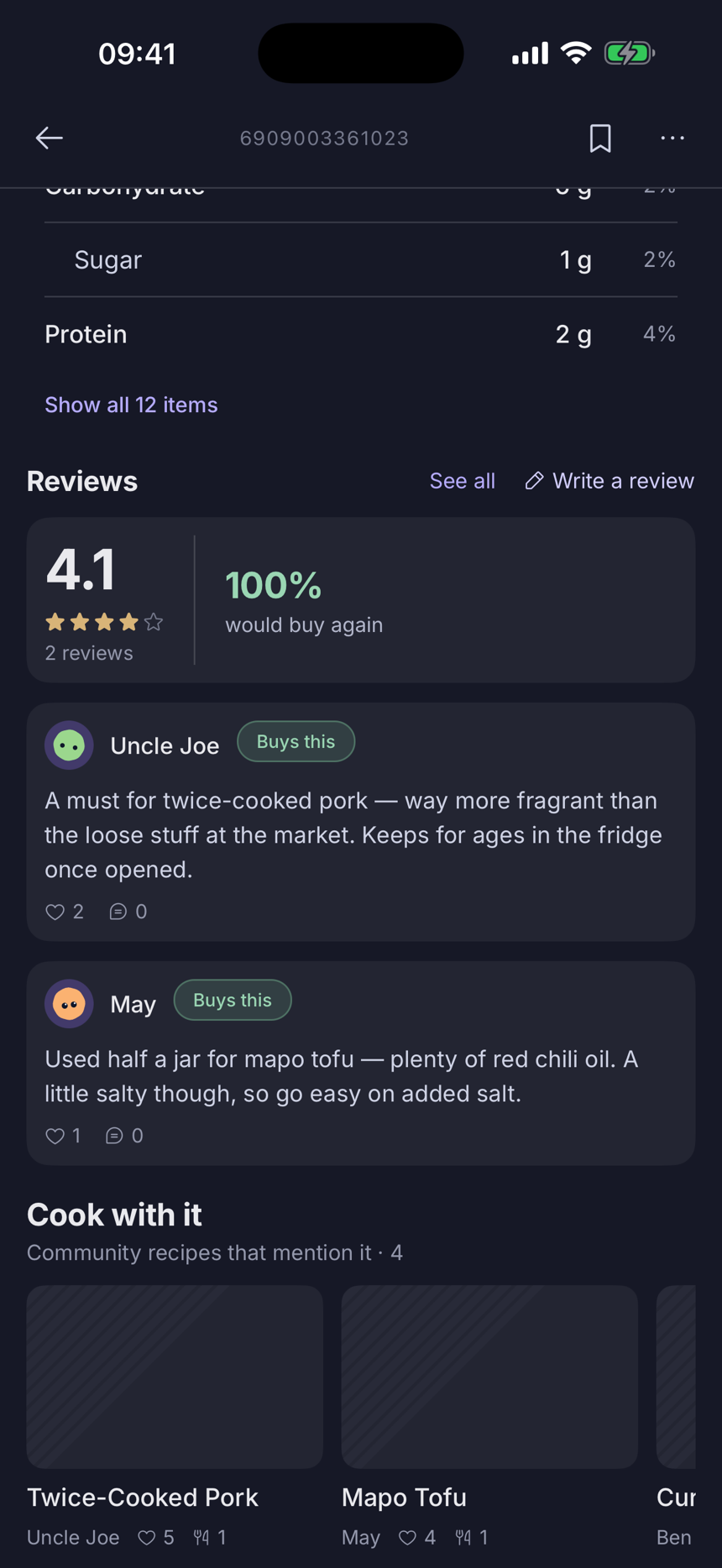 Drop a recipe-suggestion screenshot
